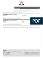 Engineering Form Questionnaire: HALFEN Handrail Connection