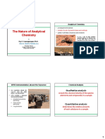 The Nature of Analytical The Nature of Analytical Chemistry Chemistry