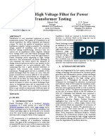 Design of High Voltage Filter For Power Transformer Testing