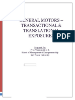 General Motors Transactional Translational Exposures 