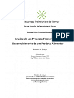 Análise de Um Processo Fermentativo para Desenvolvimento de Um Produto Alimentar