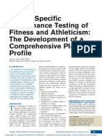 Soccer-Specific Performance Testing of Fitness and Athleticism The Development of A Comprehensive Player Profile.