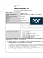 Planificación Segunda Quincena de Abril Lenguaje Segundo Medio 2017