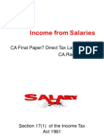 Income From Salaries: CA Final Paper7 Direct Tax Laws Chapter 4 CA - Rachana Kumar