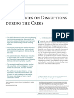 Case Studies On Disruptions During The Crisis: Tanju Yorulmazer