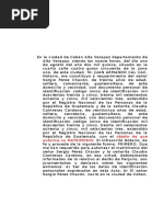 Acta Notarial de Matrimonio