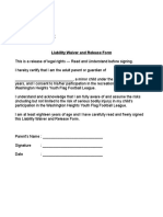 Liability Waiver Form