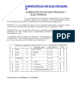 Múltiplos y Submúltiplos en Electricidad y Electrónica