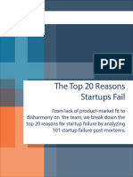 20 Reasons Startups Fail by CB Insights