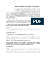 Contrato de Suministro Determinado Con Cláusula de Exclusividad