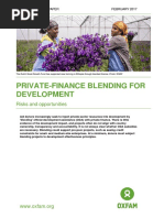 Private-Finance Blending For Development: Risks and Opportunities