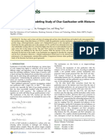 Experimental and Modeling Study of Char Gasi Fication With Mixtures of CO and H O