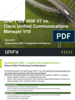 OpenScape 4000 V7 - Competitor Information - BC OpenScape 4000 V7 Vs Cisco UCM