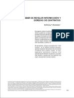 DERECHO CIVIL VII (CONTRATOS PARTE GENERAL) - KRONMAN, Anthony. Error, Debe de Revelar Información y Derecho de Contratos