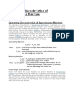 Operating Characteristics of Synchronous Machine