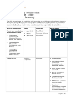 Global Partnership For Education Strategy Plan (2016 - 2020) Consultation Plan Summary