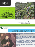 Cafe Organico Historia, Contexto y Perspectivas JNC PDF