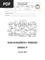 Guia Primer Periodo Grado Tercero