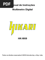 Manual de Instrucoes Multimetro Digital Hikari HK m69