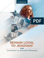 Watchtower: 2016 JW Convention Program - Remain Loyal To Jehovah