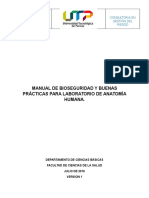 Manual de Bioseguridad y Buenas Practicas para Laboratorio de Anatomia Humana 1