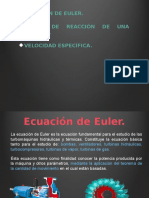 Ecuación de Euler, Grado de Reacción y Velocidad Específica.