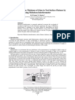 Determination of The Thickness of Glass To Test Surface Flatness by Using Michelson Interferometer