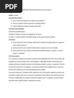 Unit Title: Mathematical Patterns and Functions Grade: 4 Length: 2 Weeks Essential Question(s)