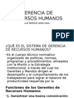 Gerencia de Recursos Humanos - Clase 01