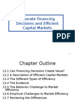 Corporate Financing Decisions and Efficient Capital Markets