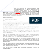 Formato de Contrato de Prestación de Servicios