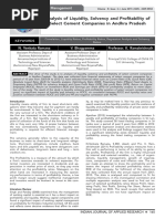 Analysis of Liquidity, Solvency and Profitability of Select Cement Companies in Andhra Pradesh