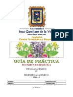 Guia de Practicas de Botanica Sistematica UIGV 2016