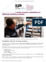 Thumb Rules For Surge Arrester Installation in Different Earthing Systems