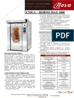 Ficha Técnica - HORNO MAX 1000