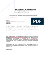 Carta Presentacion de Investigacion Psicologica