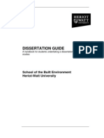 Dissertation Guide: School of The Built Environment Heriot-Watt University