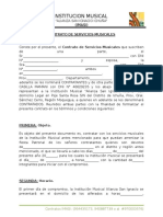 Contrato de Servicios Musicales