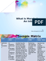 Introduction To Morphology