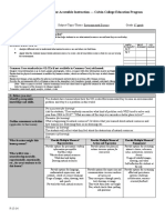 Lesson Planning Form For Accessible Instruction - Calvin College Education Program