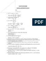 Question Bank Partial Differentiation: y X y X