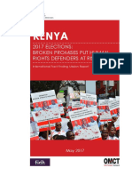 Kenya - 2017 Elections: Broken Promises Put Human Rights Defenders at Risk