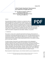 Undergraduate Heat Transfer Experiment Measurement of Thermal Conductivity of Liquids and Gases