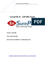 Latest CompTIA EnsurePass A+ 220 801 Dumps PDF