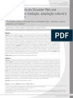 Versão Brasileira Do Shoulder Pain and Disability Index - Tradução, Adaptação Cultural e Confiabilidade