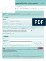 Tax Rate Notification For Contractors: (IR330) Form