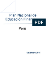 Plan Nacional de Educación Financiera - Perú 2016