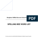 2016 Spelling Bee Word List