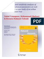 Probabilistic and Sensitivity Analyses of Effective Geotechnical Parameters On Rock Slope Stability: A Case Study of An Urban Area in Northeast Iran