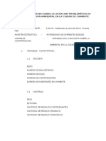 Encuesta Elaborado Sobre La Situacion Problemática de La Contaminacion Ambiental en La Ciudad de Chimbote